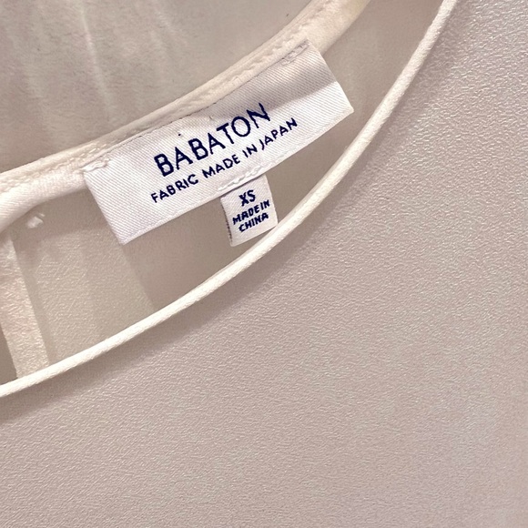 Aritzia Babaton Chaplin Flutter Sleeve Blouse - White - XS - Picture 3 of 5